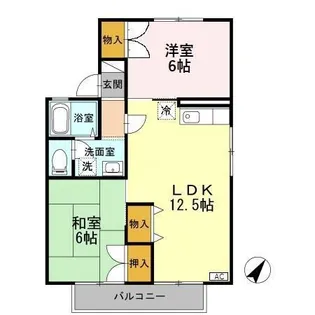 トップイン新庄 B【2階】の間取り