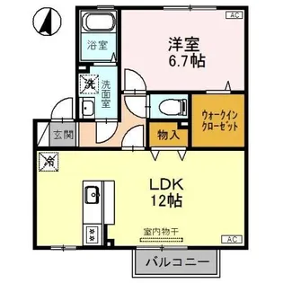 ロミオ・グレース A【2階】の間取り