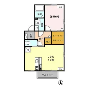 リシェス・オカザキⅢ B【2階】の間取り