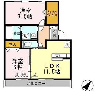 リビングタウン堀川町 A棟【3階】の間取り
