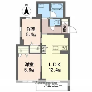 ウィステリア蜷川【2階】の間取り
