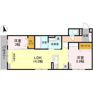 カーサ ファミール【2階】の間取り