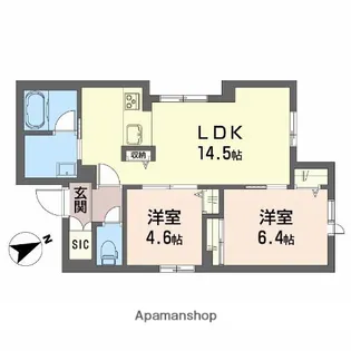メープル【1階】の間取り