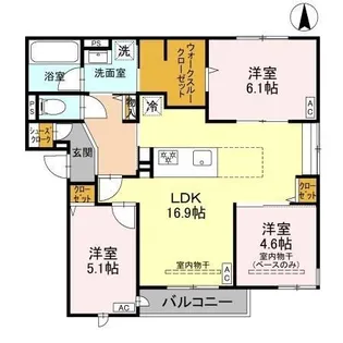 LE・BOIS(ル・ボワ)【2階】の間取り