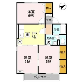 セジュール清栄 A【1階】の間取り