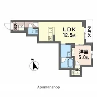 アンティーム(INTIME)【1階】の間取り