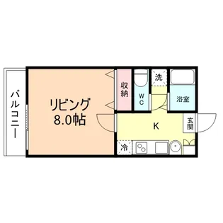 ピュアハイツ桜谷【203号室】の間取り