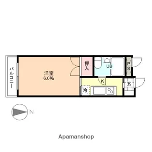 サンヒルズ五福【1階】の間取り