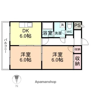 メゾン ドゥ ヴァン上赤江【1階】の間取り