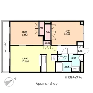 富山県富山市才覚寺【マンション】の間取り