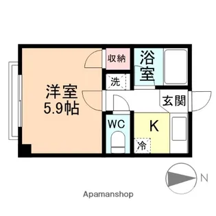 AXIS石金【206号室】の間取り