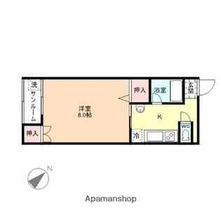 飛鳥ハイム【1階】の間取り