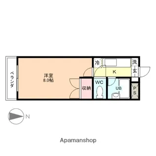 メゾン・ピエス【208号室】の間取り