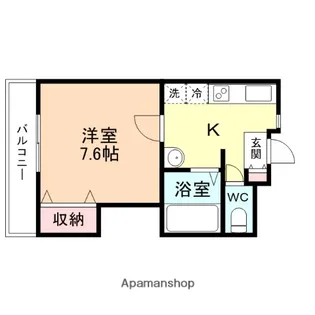 コンチネンタル安野屋【2階】の間取り