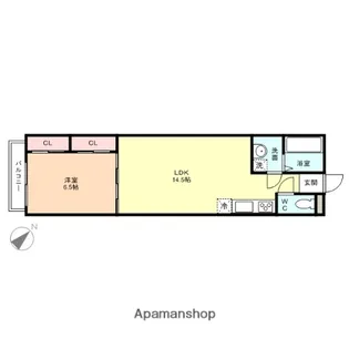 コンチネンタル轡田C棟【1階】の間取り