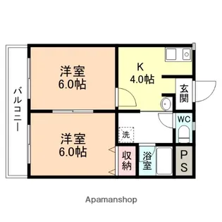 メゾンドカルム【2階】の間取り