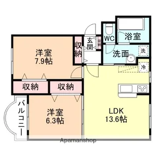 ミューM&U【2階】の間取り