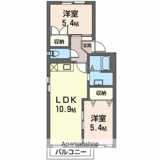リモージュ若林【2階】の間取り