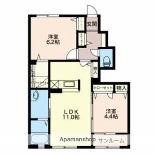 シャルマン小杉C【1階】の間取り