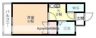 アップルコート於保多Ⅱ【306号室】の間取り