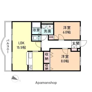 ハートフルマンションポラリス【2階】の間取り