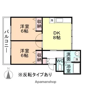ハイツグッドウィルB棟【1階】の間取り