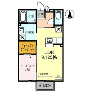チェリーブライト【1階】の間取り