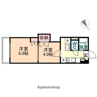 レジデンスカープ富山【314号室】の間取り