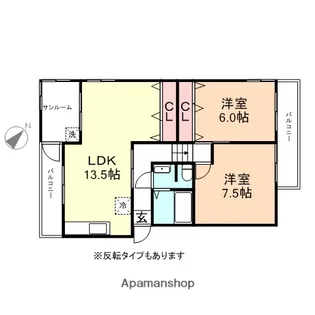 レジデンス堀川【401号室】の間取り