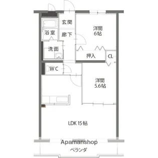 ハートフルマンション蘭【2階】の間取り