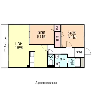 ハートフルマンション蘭【3階】の間取り