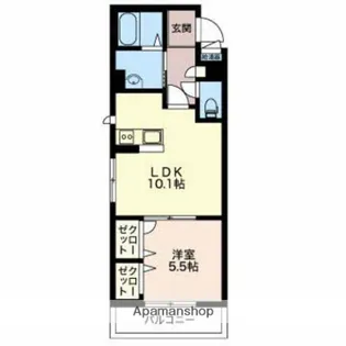 ア・ウィステリアⅠ棟【2階】の間取り