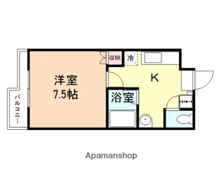 パールハウス【405号室】の間取り