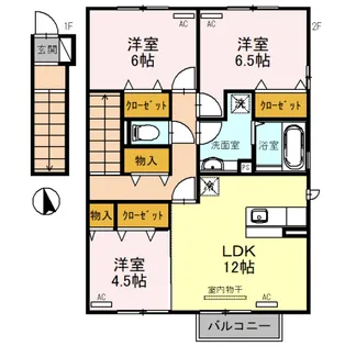 パティオ【2階】の間取り