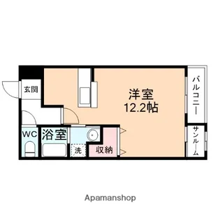 メゾンK&М Ⅷ【208号室】の間取り