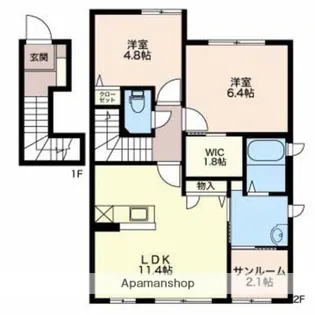 アーバンスクエア【2階】の間取り