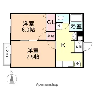 2Kの間取り画像