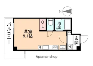 ベルシェ西町【301号室】の間取り