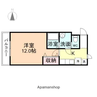 サンライズ朝陽【1階】の間取り