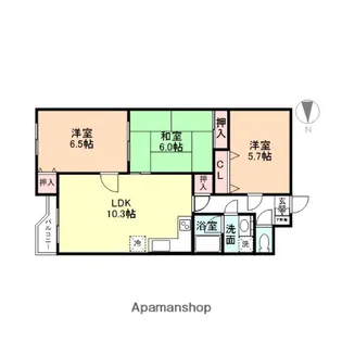 3LDKの間取り画像