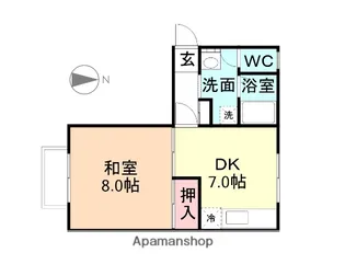 ビバリーハイツ【201号室】の間取り