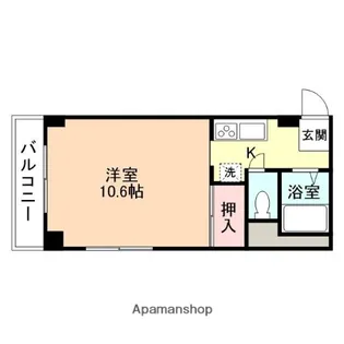 サークルパレス布瀬【207号室】の間取り