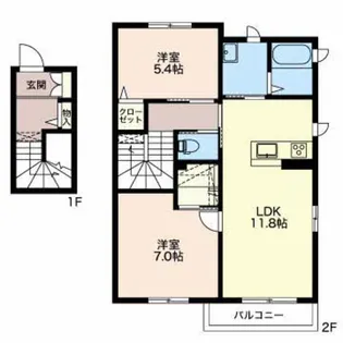 リブアライフ花水木【2階】の間取り