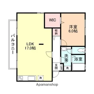 ハイカムール天正寺【1階】の間取り