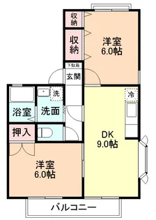 ラ・フォルテ98B棟【2階】の間取り