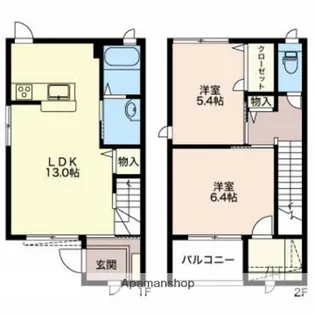 岩田コーポ草島【1階】の間取り
