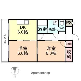 富山県富山市上赤江町1丁目【マンション】の間取り