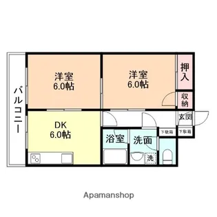 富山県富山市上赤江町1丁目【マンション】の間取り