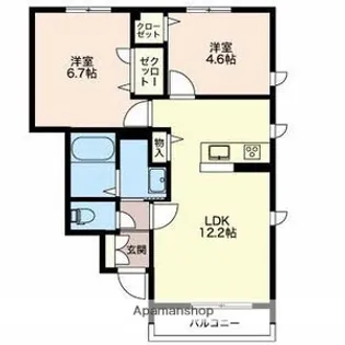 ラ・ヴィータ堀川本郷A【1階】の間取り