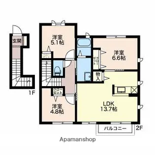 セードル弐番館【2階】の間取り